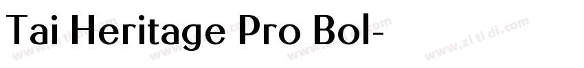 Tai Heritage Pro Bol字体转换